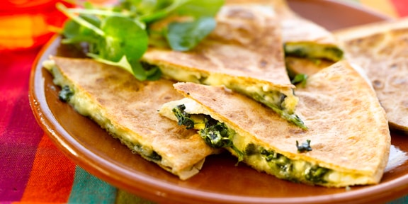 Quesadillas Met Spinazie