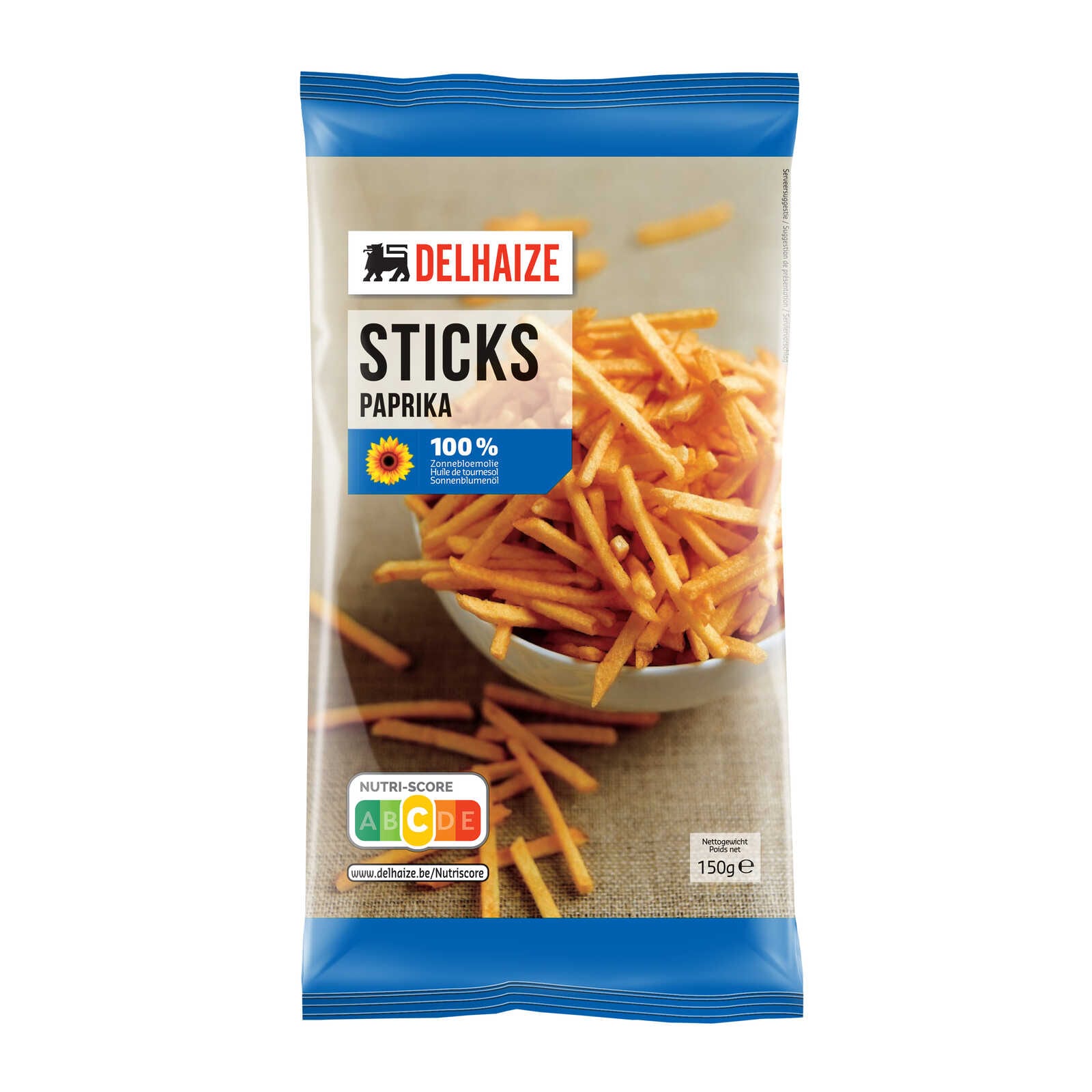 Delhaize Chips Sticks Paprika 150 Gr Delhaize