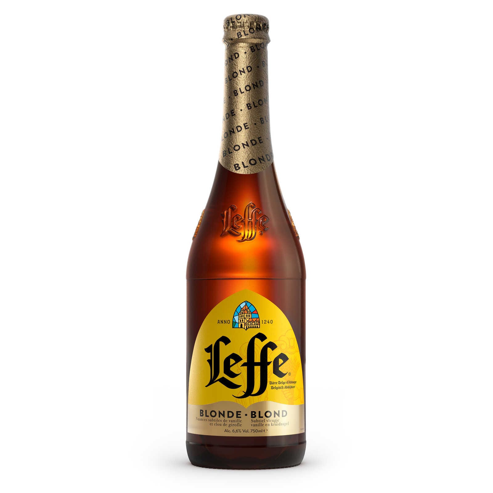 Leffe Bière d abbaye Blonde 6 6 alc Bouteille 75 cl Delhaize