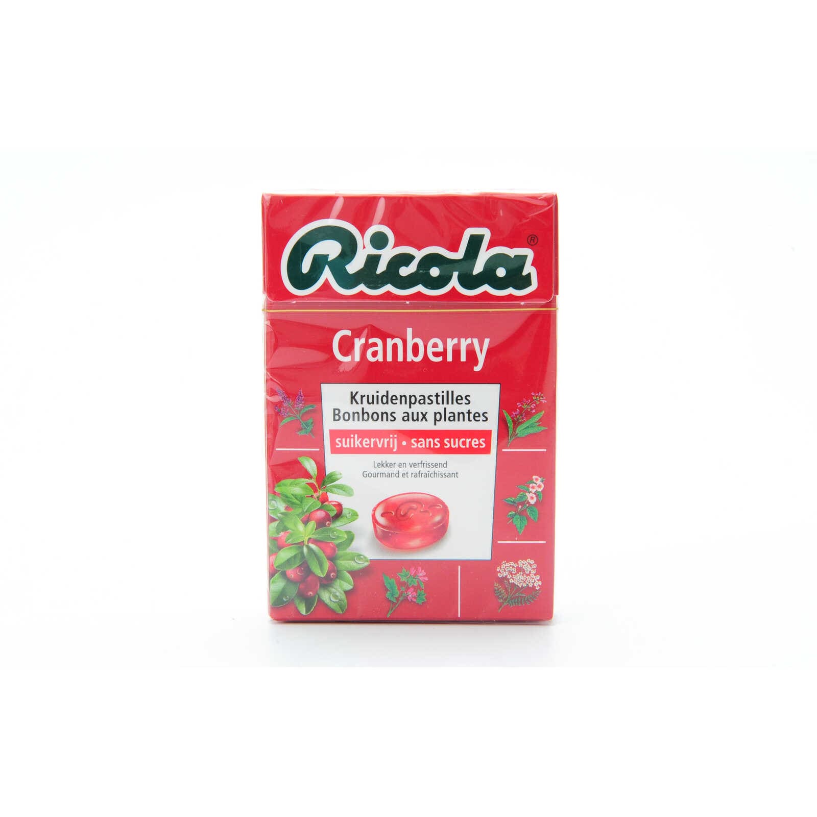 Ricola Kruidenpastilles Cranberry Suikervrij 50 Gr Delhaize