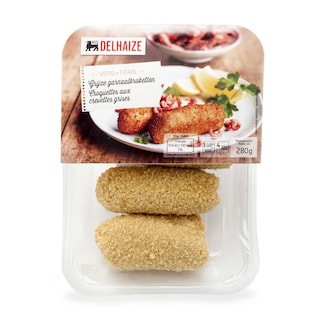 Delhaize | 4 GRIJZE GARNAALKROKETTEN 