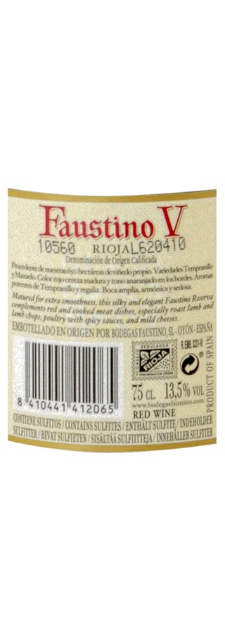 Espagne - Spanje | Rioja D.O. | Faustino V Reserva 11 Rouge 