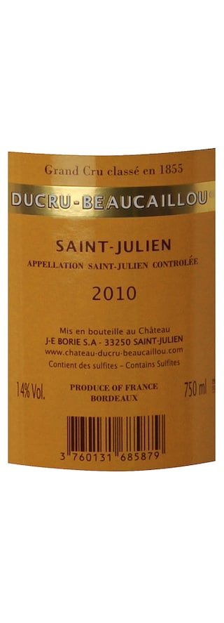 France - Frankrijk | Bordeaux - Saint-Julien | Château Ducru-Beaucaillou | 2010 | Rouge 