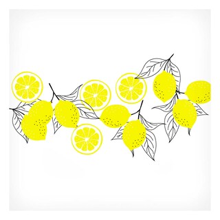 Happy Paper | Serviettes | Textile touch | Acidoulos yellow/black | 40cm 
