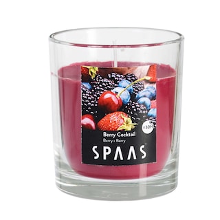 Spaas | Geurkaars transparant glas | bessen cocktail 