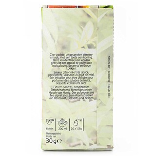Delhaize | Tisane | Verveine Citronelle| Sachets | Bio 20 x 1,5 gr