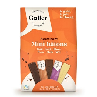 Galler | Chocolade | Mini repen | assortiment | fairtrade 