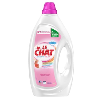 Le Chat | Lessive | Gel | Sensitive Couleurs | 1,485L | 33DS 33 pc