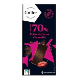 Galler | Chocolat | Noir 70% éclats de cacao |Tablette | FT 