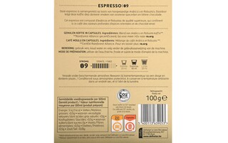 Delhaize | Café | Espresso 09 | 20 Caps 