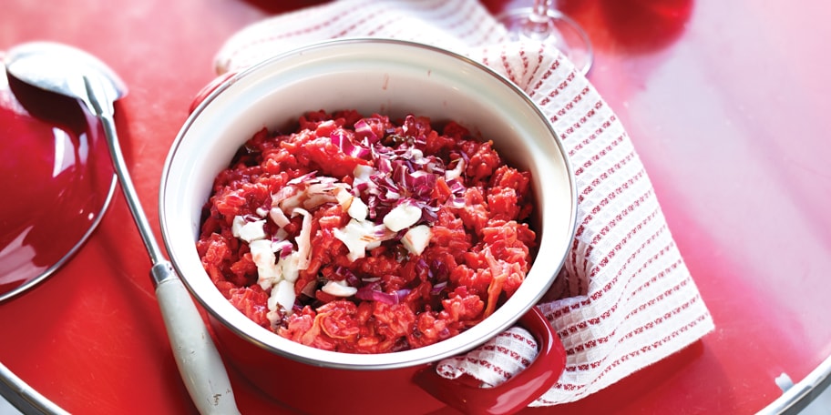 Risotto à la betterave et mozzarella di buffala