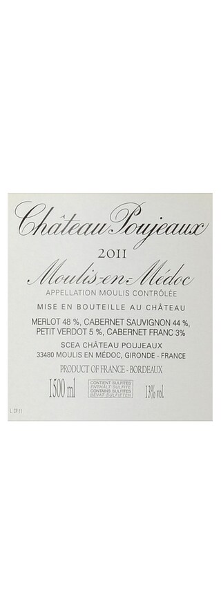 France - Frankrijk | Bordeaux - Moulis | Château Poujeaux 2011 