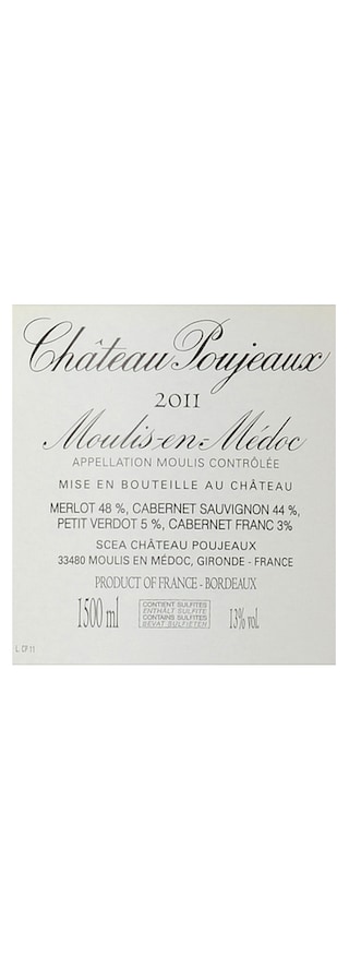 France - Frankrijk | Bordeaux - Moulis | Château Poujeaux 2011 