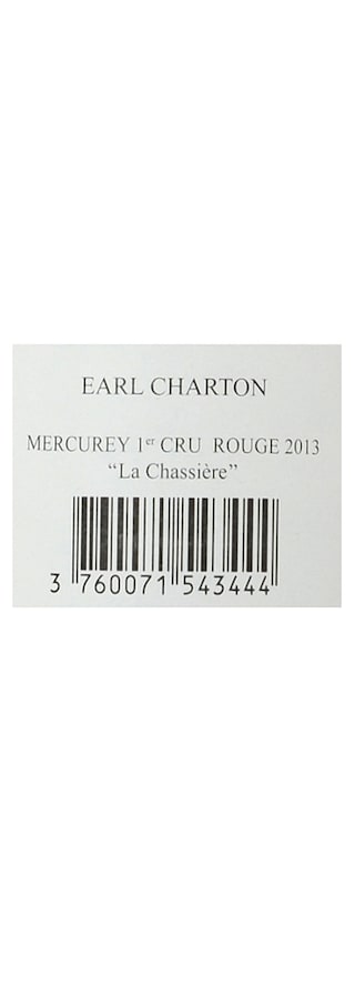 FR BOURGOGNE COTES CHALONNAISE | Bourgogne - Côte Chalonnaise | Mercurey 1er Cru La Chassière 2013 Rood 