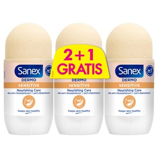 Sanex | Dermo | Deo | Roll on | Sensitive | 2+1 