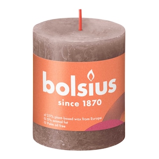 Bolsius | Stompkaars | 80/68 | Rustic Taupe 1 st