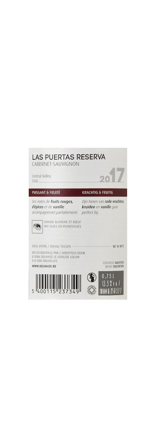 Chili | Central Valley | Las Puertas Reserva Cabernet Sauvignon R 