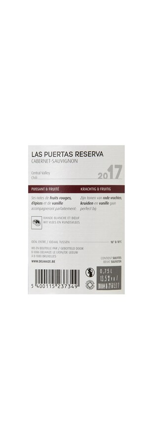 Chili | Central Valley | Las Puertas Reserva Cabernet Sauvignon R 