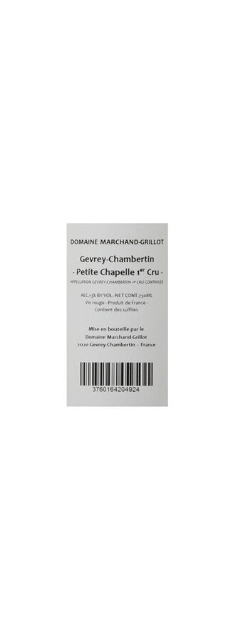 France - Frankrijk | Bourgogne - Côtes de Nuits | Gevrey Chambertin 1er Cru Petite Chapelle 15 Dom. Grillot 