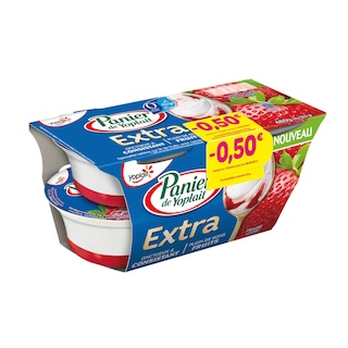 Panier de Yoplait | Yaourt | Panier extra 0 % | Fraises | Bon 