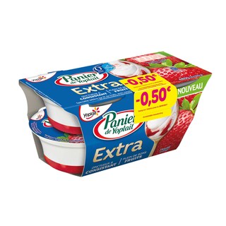 Panier de Yoplait | Yaourt | Panier extra 0 % | Fraises | Bon 