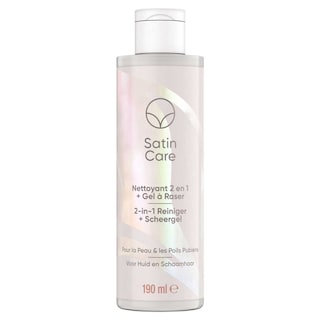 Satin Care | Pour Les Poils Pubiens | Nettoyant 2 En 1 + Gel À Raser | 190ml
