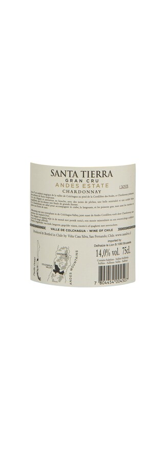 Chili | Colchagua Valley | Santa Tierra Grand Cru Andes Chardonnay 2017 