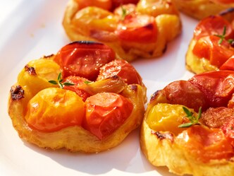 Mini tatins de tomates cerises
