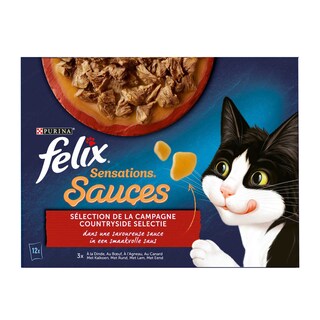 Felix | Purina | Aliment chat | Sensations | Viandes en Sauce 