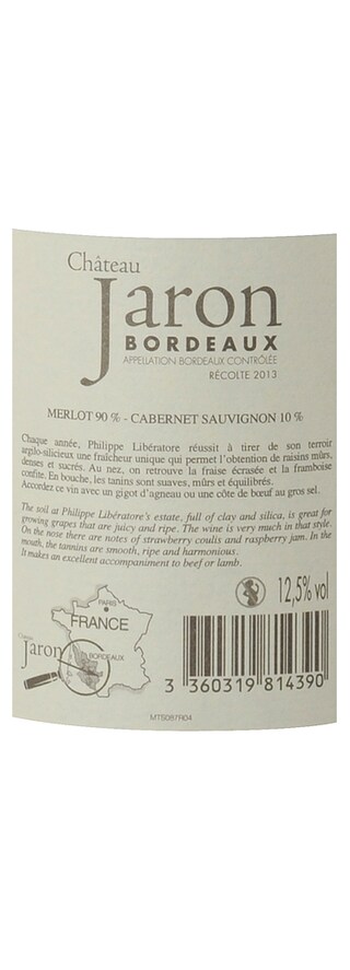 FR BORDEAUX BORDEAUX AC | Château Jaron 2013 