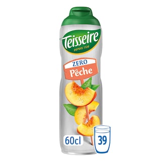 Teisseire | Zéro | Sirop | Pêche | Zéro Sucres 60 cl
