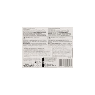 Delhaize | Lasagne | Groenten 