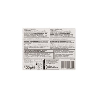 Delhaize | Lasagne | Légumes 400 gr