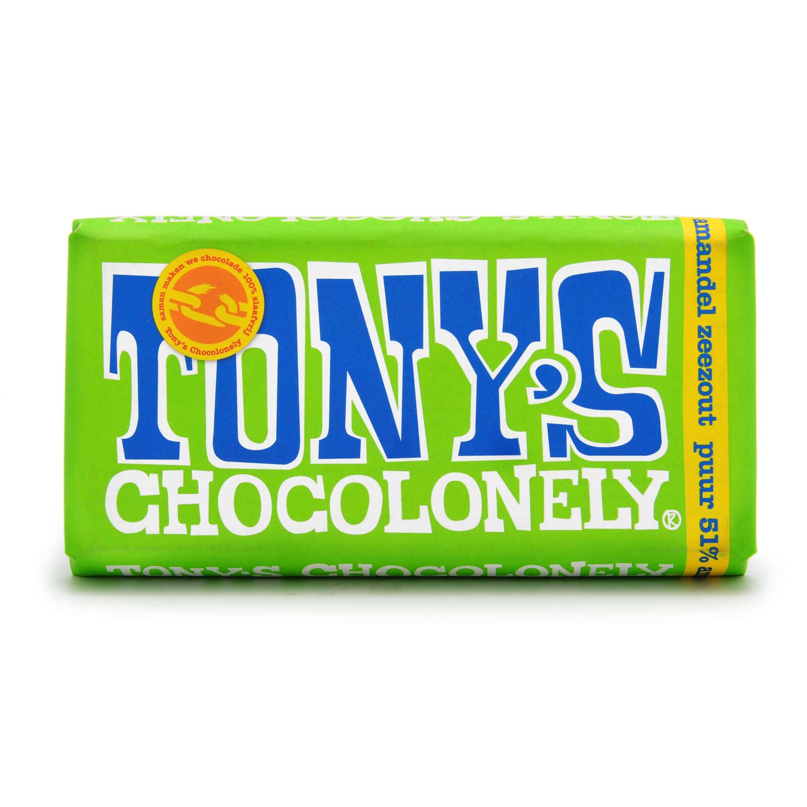 Tony's Chocolonely Chocolade | Puur | Amandel zeezout | Fairtrade