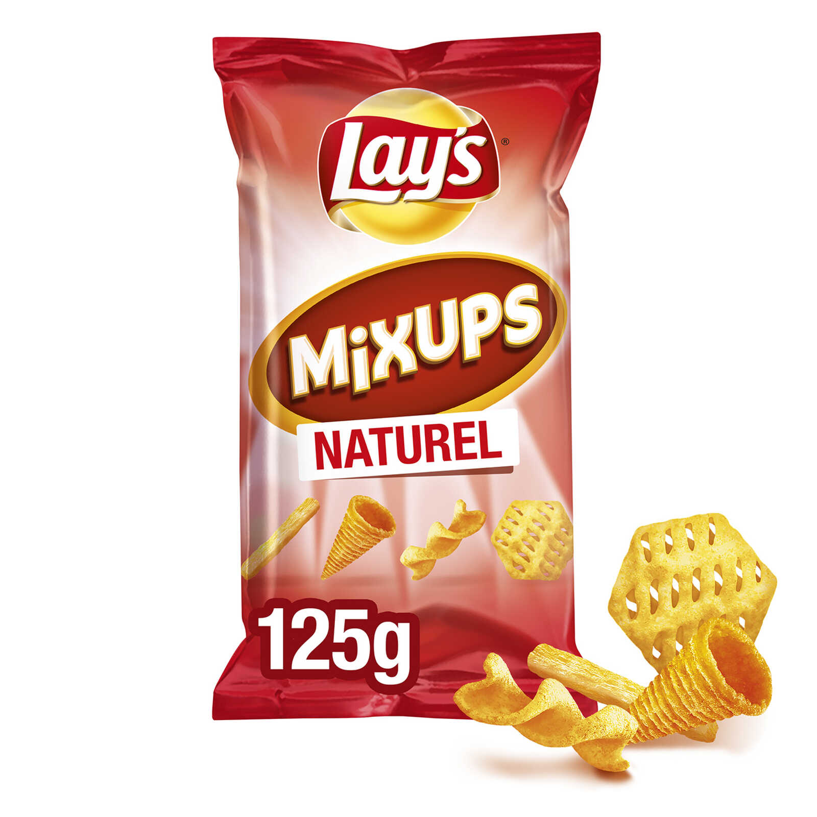 Lay's Mixups Naturel Zout Snacks Chips 125G 125 gr Delhaize