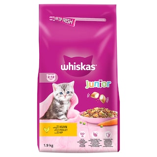 Whiskas | Aliment chat | Croquettes | Junior | Poulet 