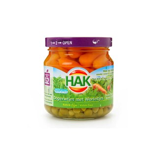 Hak | Petits pois-Carottes | Extra fins | Bocal 125 gr