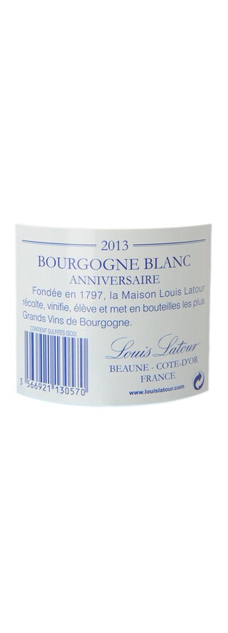 FR BOURGOGNE BOURGOGNE AC | Bourgogne AC Louis Latour | Bourgogne Anniversaire Chardonnay 2013 