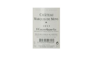France - Frankrijk | Bordeaux - Saint Emilion Gc | Château Marquis de Mons 2013 Rood 