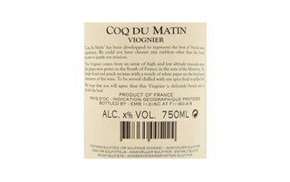 France - Frankrijk | Midi de la France - Oc IGP | Coq Du Matin IGP D'Oc Viognier 18 