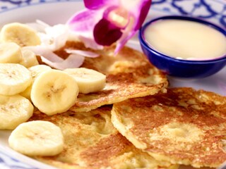 Kokospannenkoeken met banaan