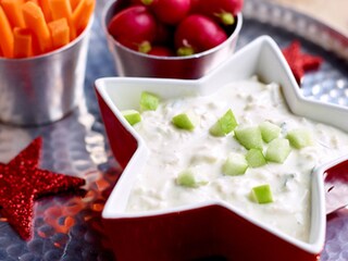 Dip met groene appel en wasabi