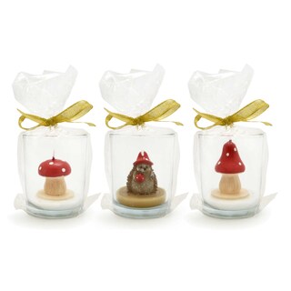 Delhaize | bougie verre champignon 3 ass 