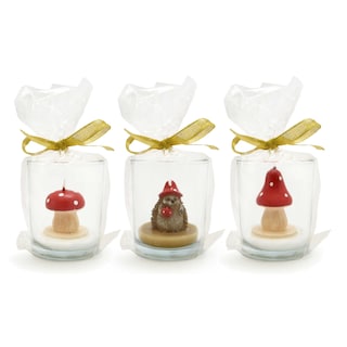 Delhaize | bougie verre champignon 3 ass 