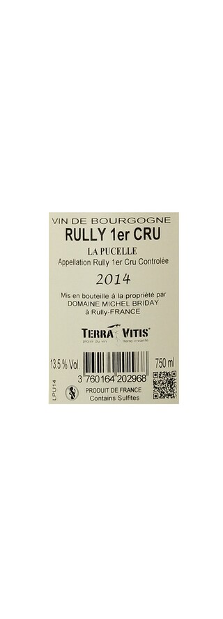 France - Frankrijk | Bourgogne - Côte Chalonnaise | Rully 1er Cru La Pucelle 2014 Wit 
