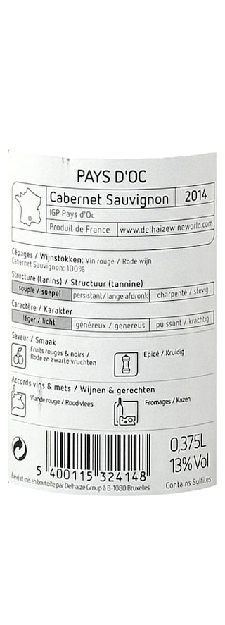 France - Frankrijk | Oc IGP | Cabernet Sauvignon Rood 