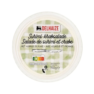 Delhaize | Salade à tartiner à base de fromage, surimi et houmus 