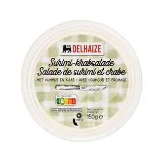 Delhaize | Salade à tartiner à base de fromage, surimi et houmus 