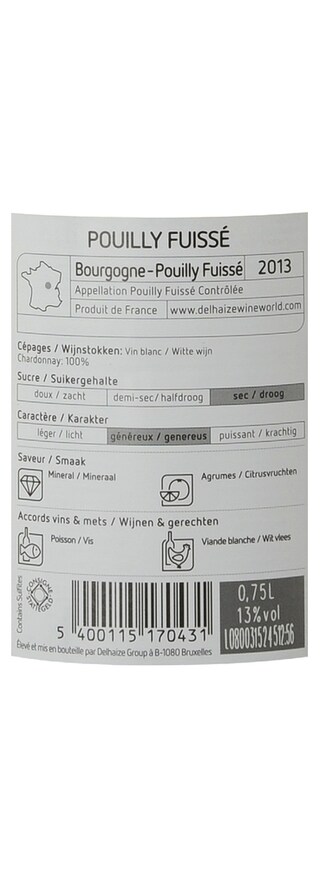 FR BOURGOGNE POUILLY FUISSE | Pouilly Fuissé 2013 