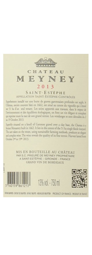 FR BORDEAUX ST-ESTEPHE GCC | Château Meyney 2013 | Caisse Bois 